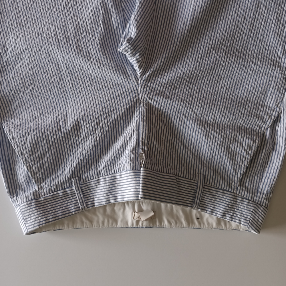 J. Crew Blue And White Dress Pants with Structured Waistband - Picture 3 of 5